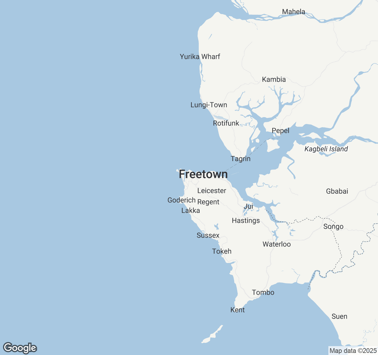Map of Freetown